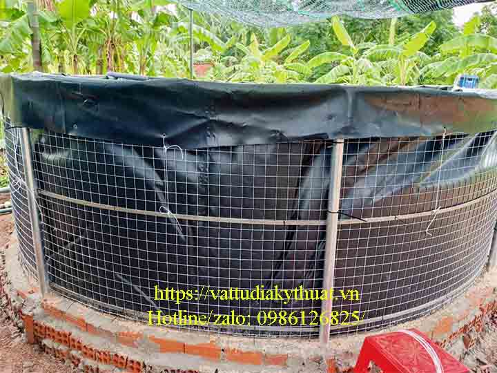 Sử dụng bể bạt tròn HDPE nuôi cá lóc tại Bạc Liêu