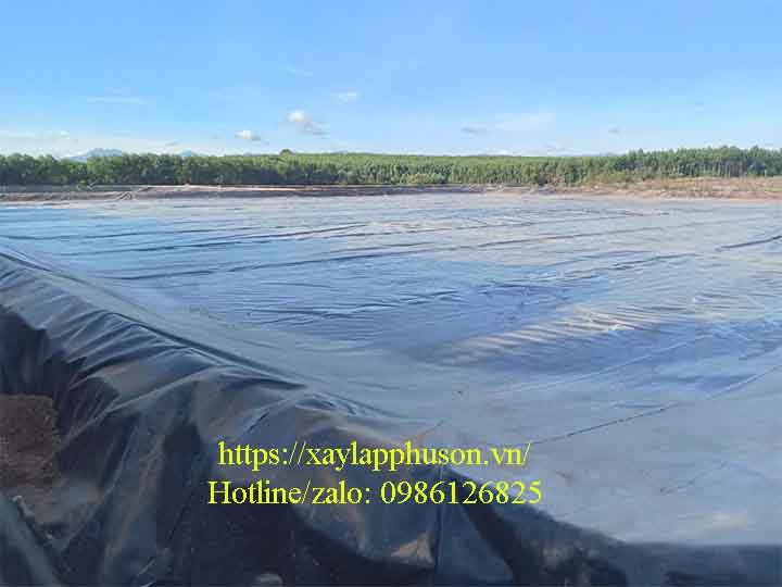 Công trình biogas phủ bạt HDPE cho trang trại chăn nuôi tại Bình Phước