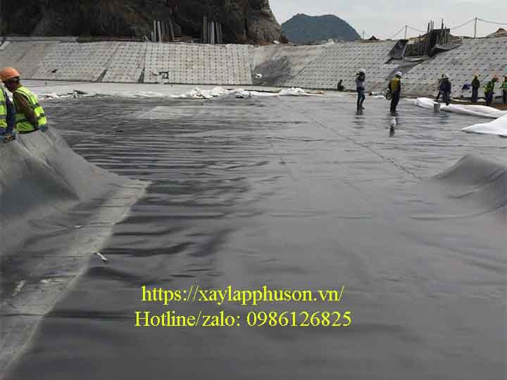 Công ty Phú Sơn thi công bạt HDPE lót ao hồ chứa nước tại Hải Phòng uy tín số 1