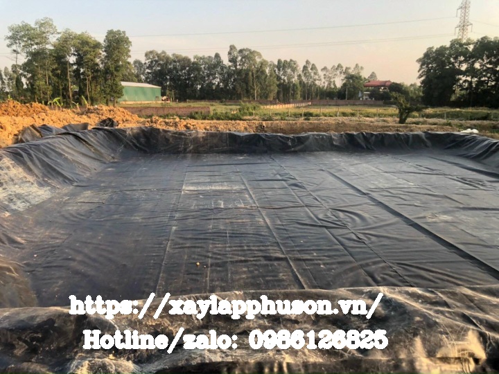 Công ty Phú Sơn cung cấp tấm bạt HDPE khổ lớn lót hồ chứa nước tưới ở tại Lâm Hà