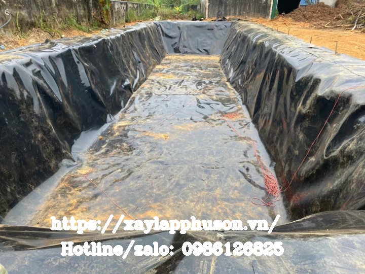 Sử dụng bạt lót hồ ao chứa nước tại Phú yên