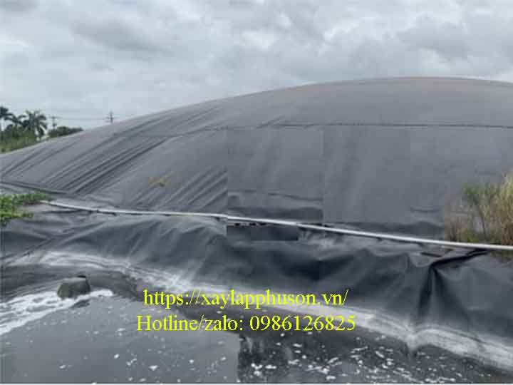 Hệ thống biogas phủ bạt HDPE xử lý chất thải trang trại chăn nuôi